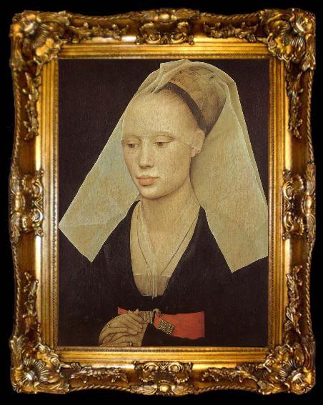 framed  Rogier van der Weyden Kvinnoportratt, ta009-2